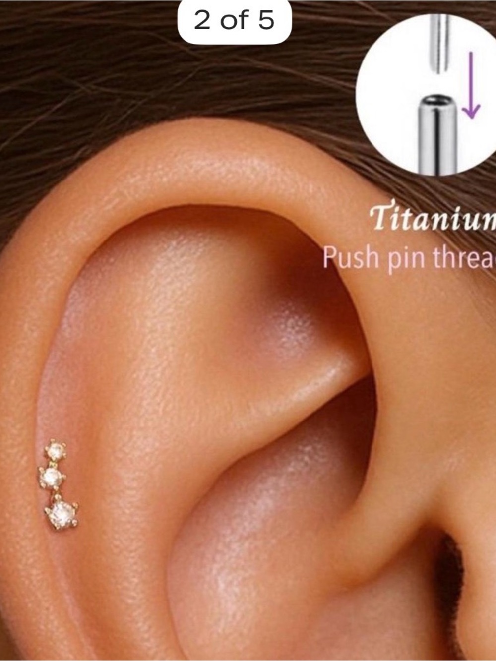 Flat back earring